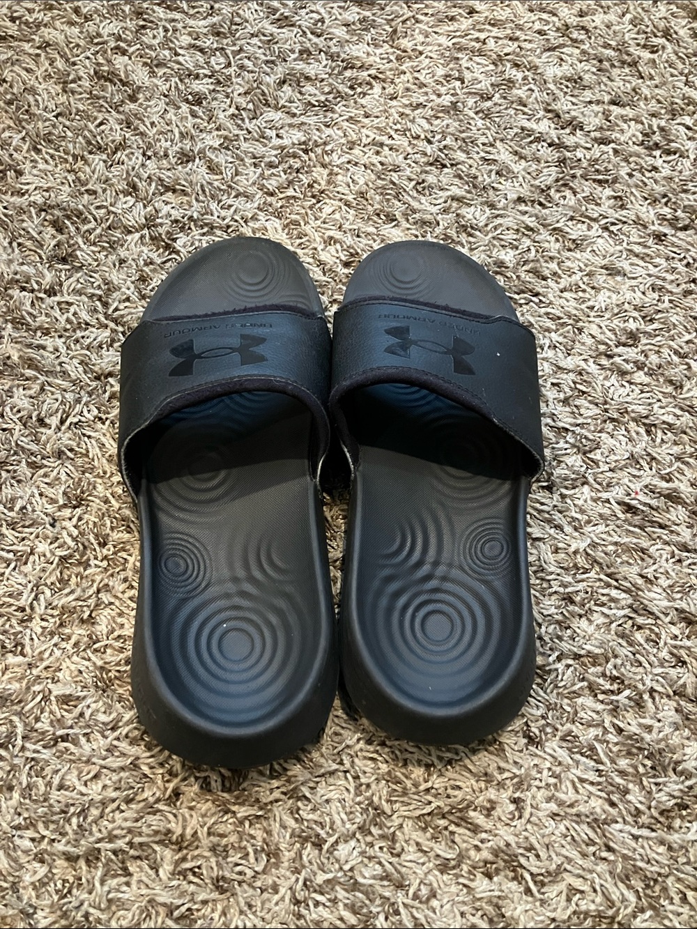 Under Armour Black Men's Slide Sandals with Logo Strap